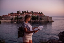 Pregnant woman traveling